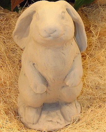 Gardening Presents on My Garden Gifts       Concrete Statues       Standing Rabbit With Ears